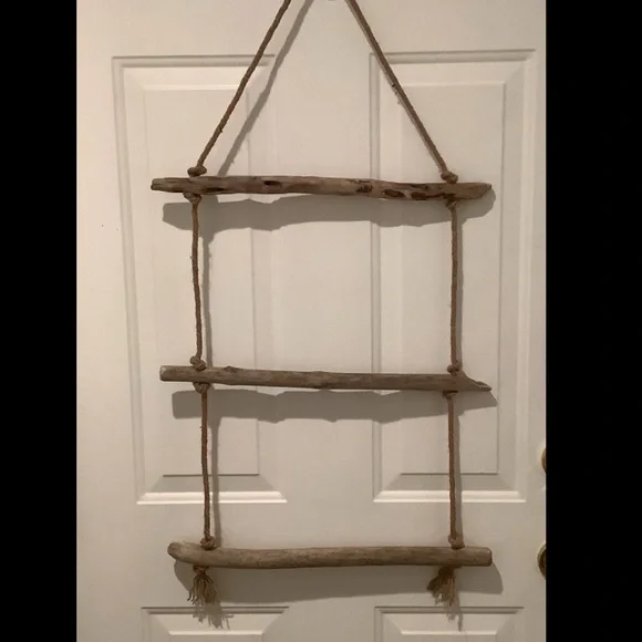 Driftwood Art, Hanging Driftwood Blanket, Towel Holder, Driftwood Coastal Decor - Picture 5 of 8